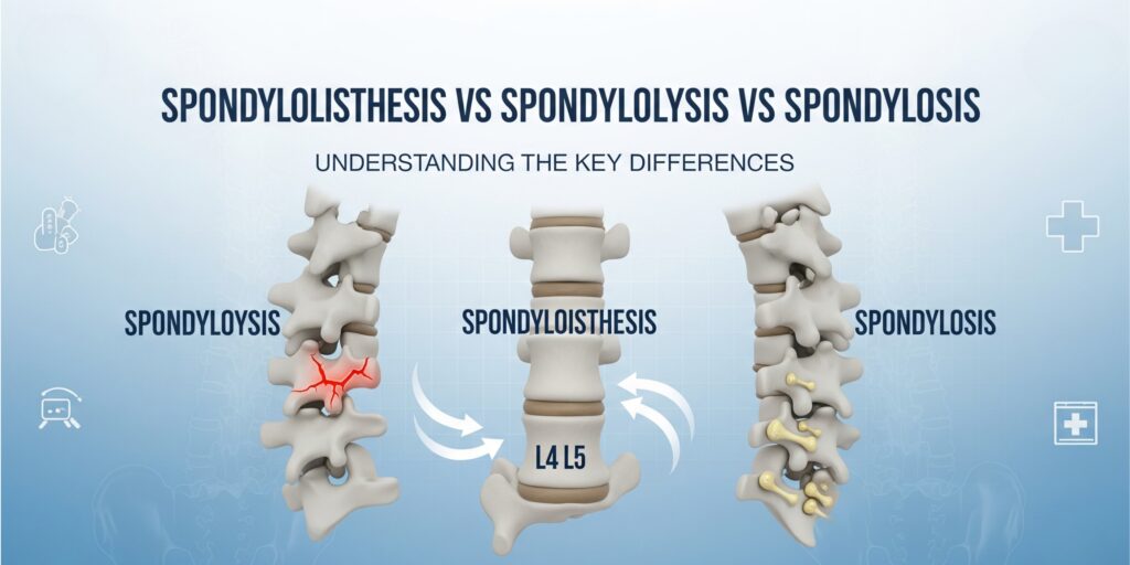 Spondylolisthesis, Spondylolysis, and Spondylosis Understanding the Differences