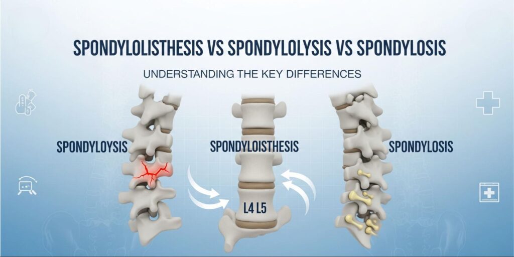 Spondylolisthesis, Spondylolysis, and Spondylosis: Understanding the Differences