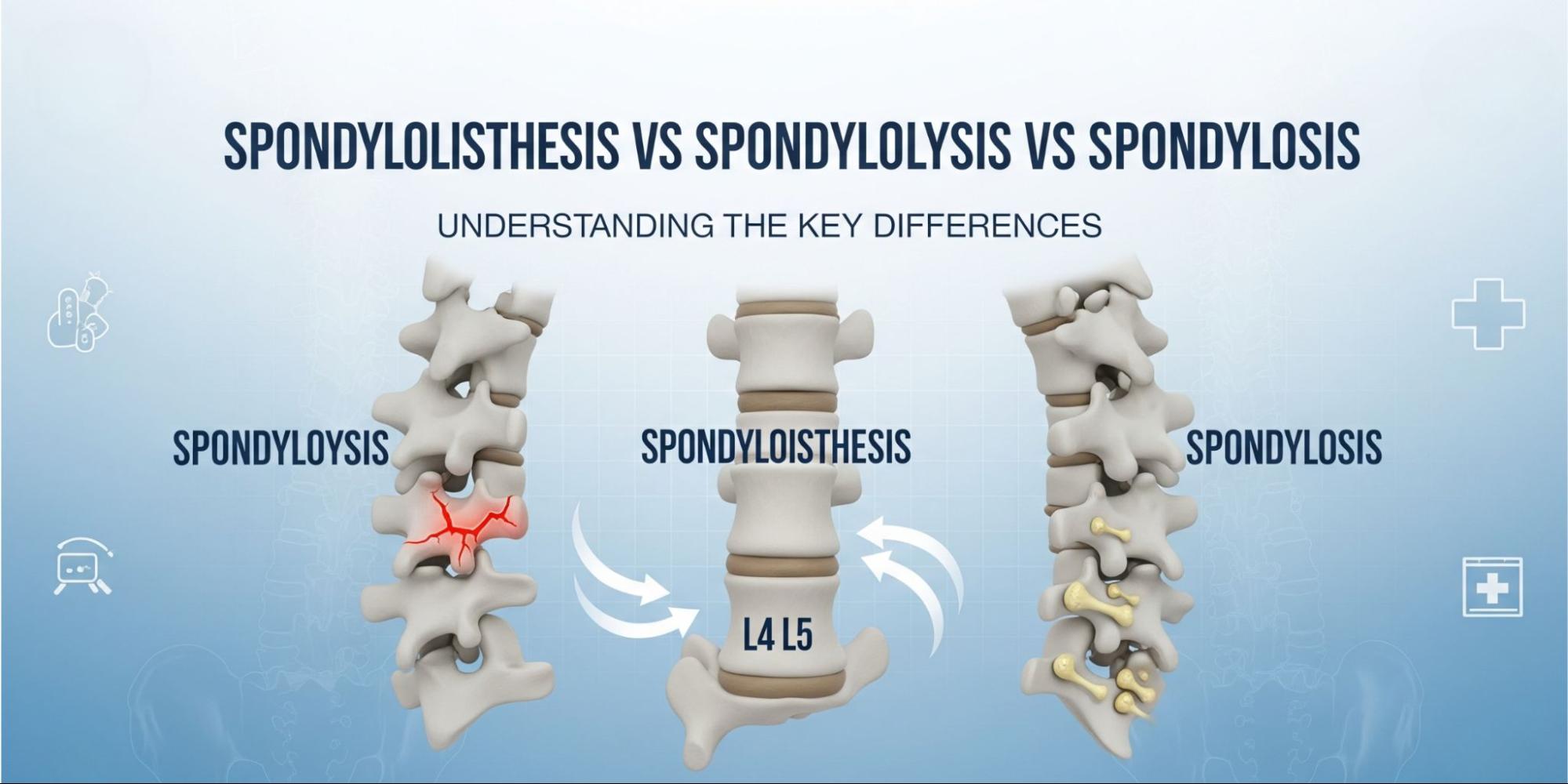 Spondylolisthesis, Spondylolysis, and Spondylosis: Understanding the Differences